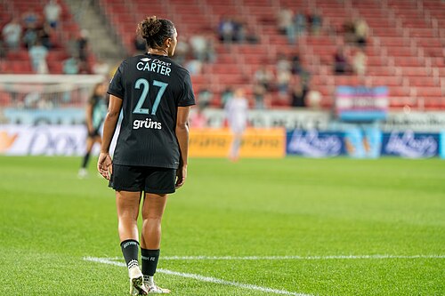 Jess Carter during Gotham FC vs Portland Thorns FC on 26 Sep 2025