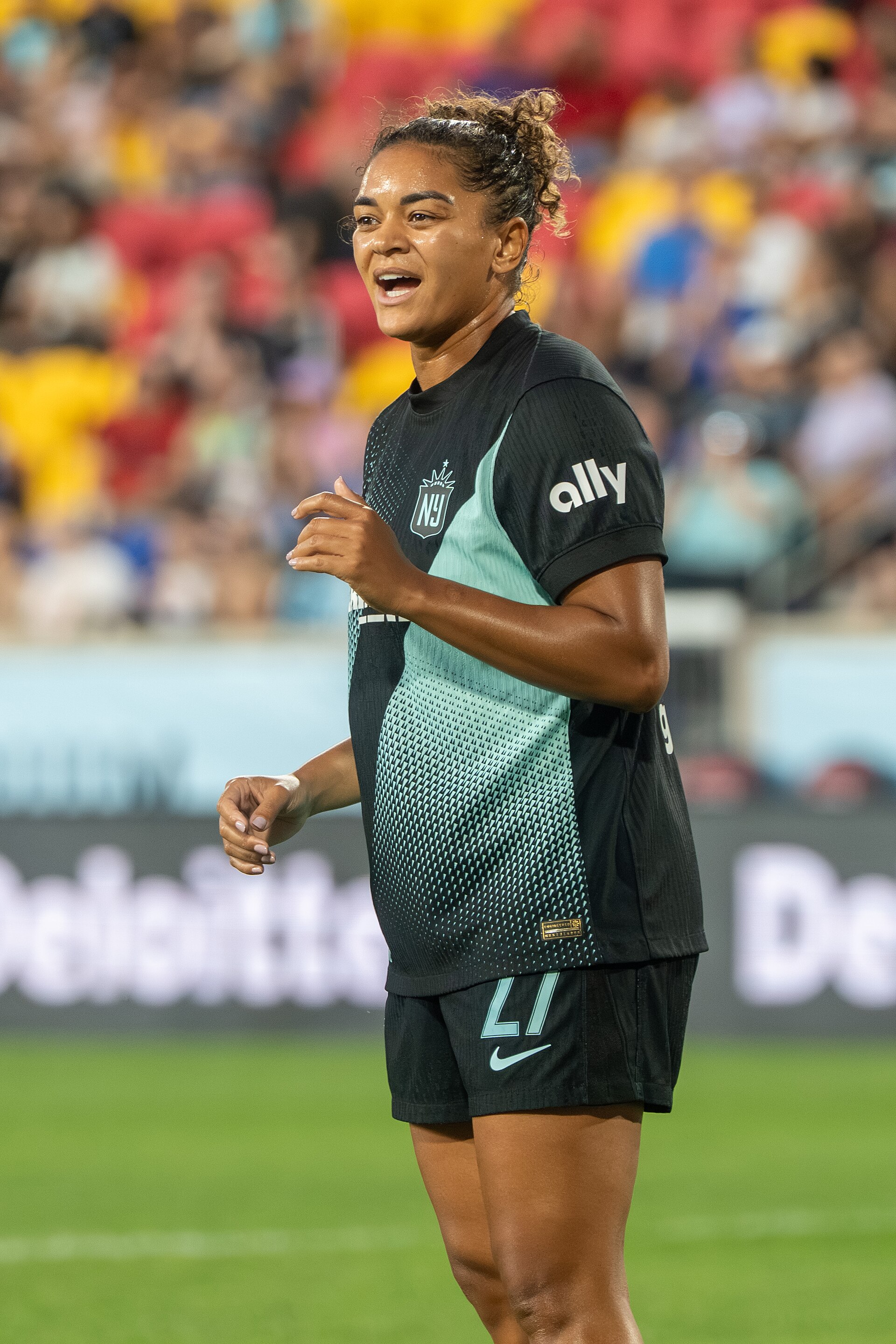 Jess Carter during Gotham FC vs Utah Royals on 23 Aug 2025