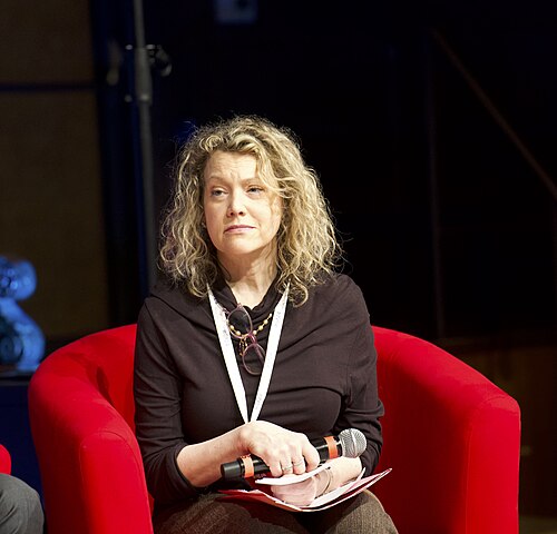 Jesselyn Radack, who heads the Whistleblower and Source Protection Program (WHISPeR) at ExposeFacts,  at the International Journalism Festival 2024 in Perugia, Italy  speaking on a panel called “Impact of leak prosecutions on the free press”