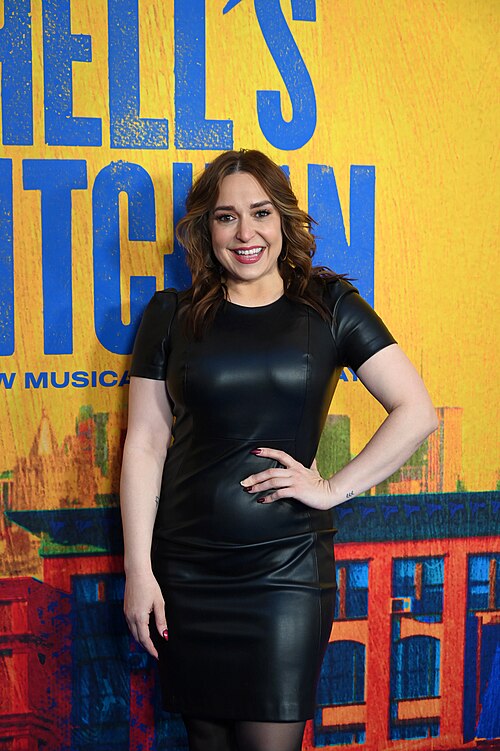 Cast member Jessica Vosk at the first anniversary celebration for "Hell's Kitchen" on Broadway, April 2025