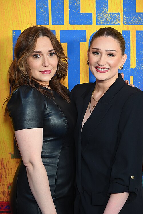 Cast members Jessica Vosk & Kelsee Kimmel at the first anniversary celebration for "Hell's Kitchen" on Broadway, April 2025