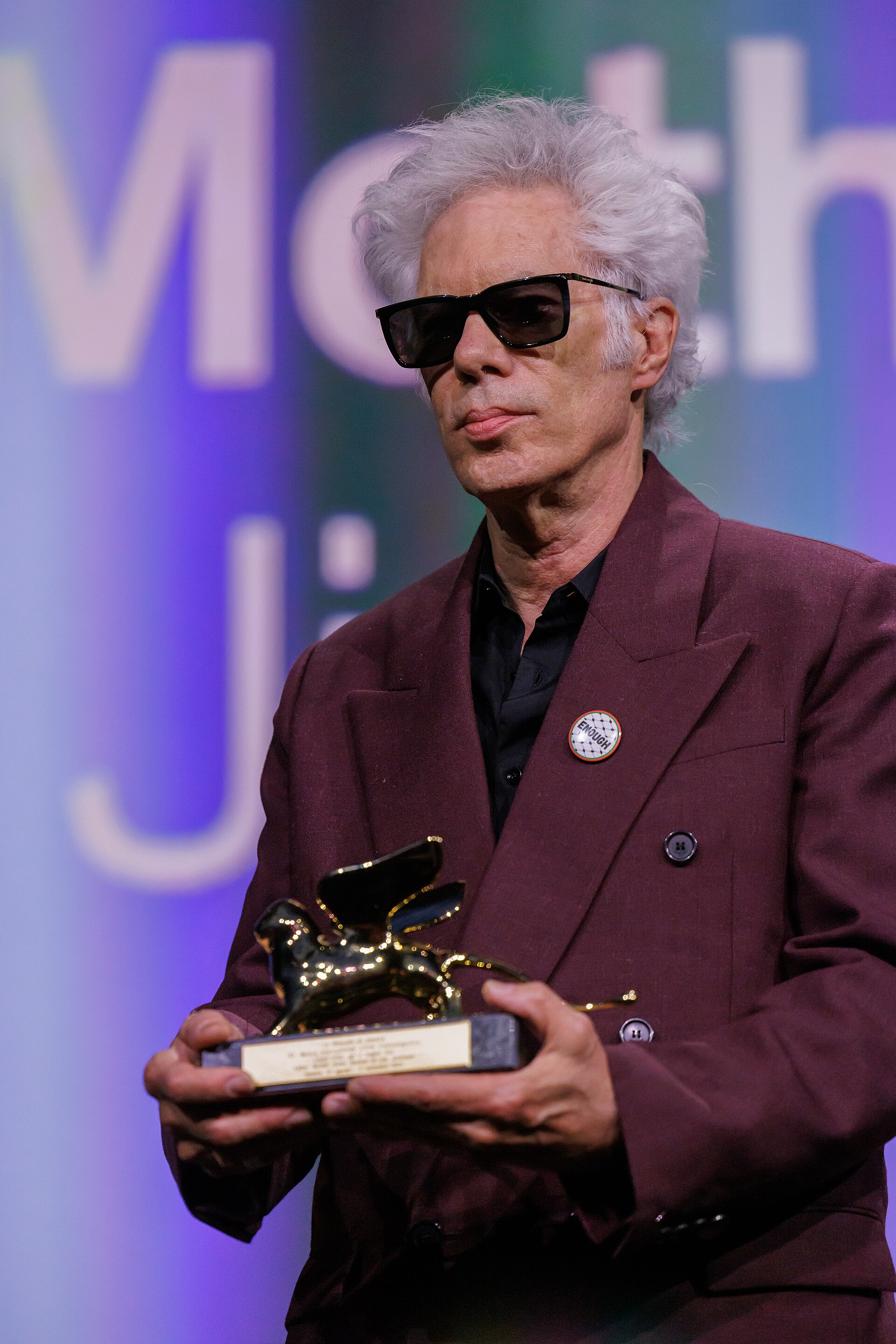 Jim Jarmusch, winner of the 2025 Venice Film Festival Golden Lion for "Father Mother Sister Brother"