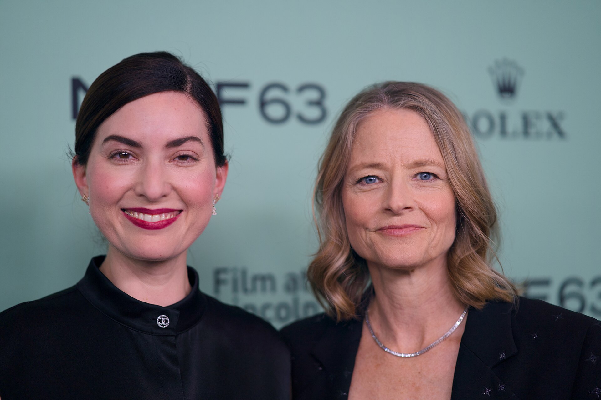 Jodie Foster, actress, and Rebecca Zlotowski, director, at the 63rd annual New York Film Festival at Lincoln Center in 2025 for the film A Private Life