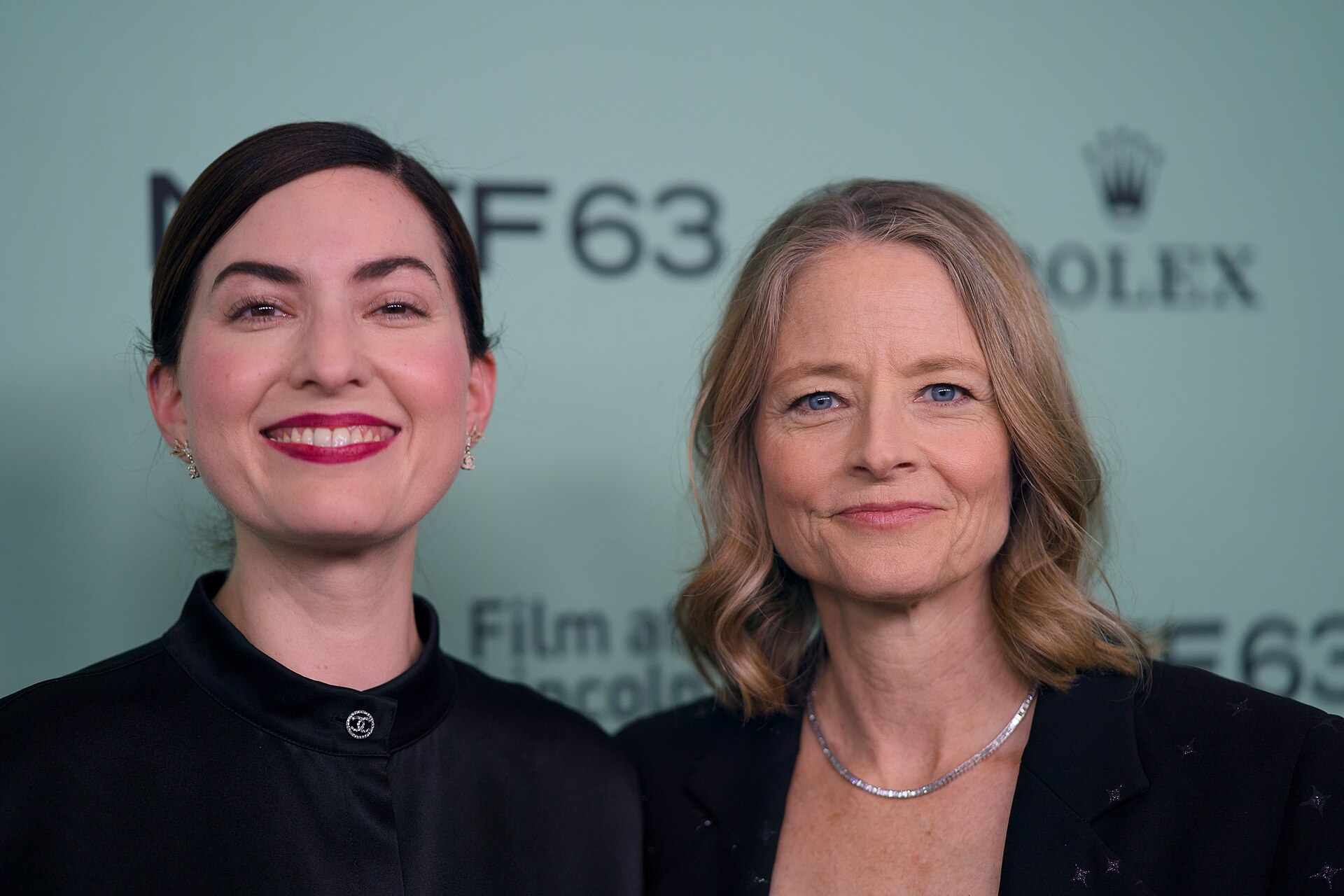 Jodie Foster, actress, and Rebecca Zlotowski, director, at the 63rd annual New York Film Festival at Lincoln Center in 2025 for the film A Private Life