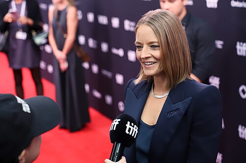 Jodie Foster interviewing at the 2025 Toronto International Film Festival for A Private Life