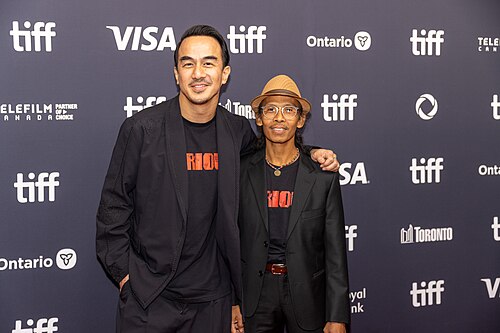 Joe Taslim and Yayan Ruhian, actors, at the 2025 Toronto International Film Festival (TIFF) for the movie The Furious.
