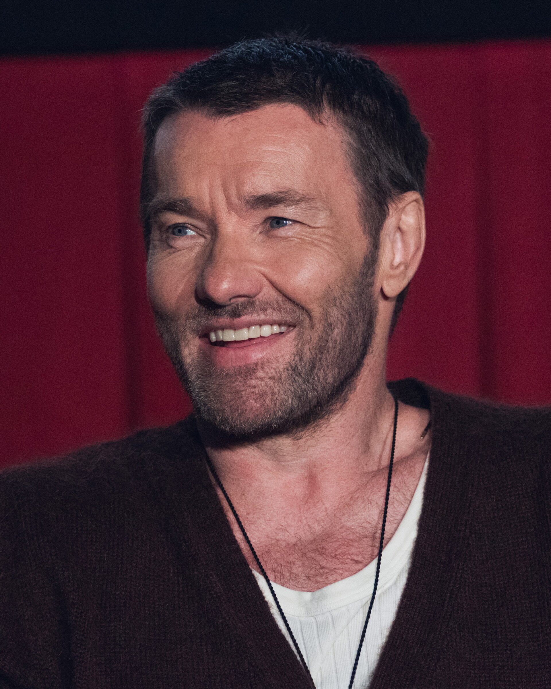 Joel Edgerton at a Q&A for Train Dreams in Hollywood, California