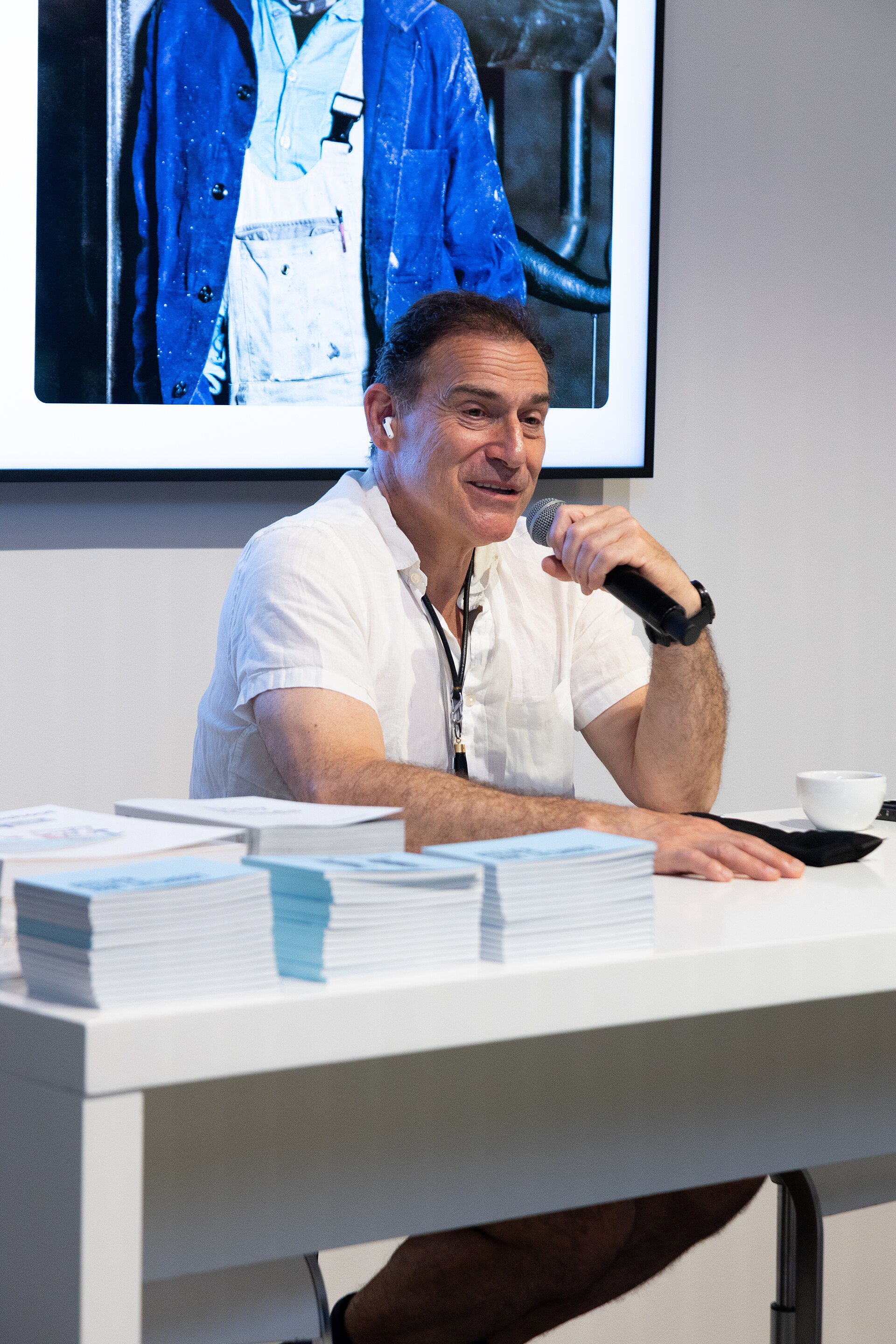 Joep Van Lieshout, artist, at the Art Basel international art fair in Basel, Switzerland in June 2025.