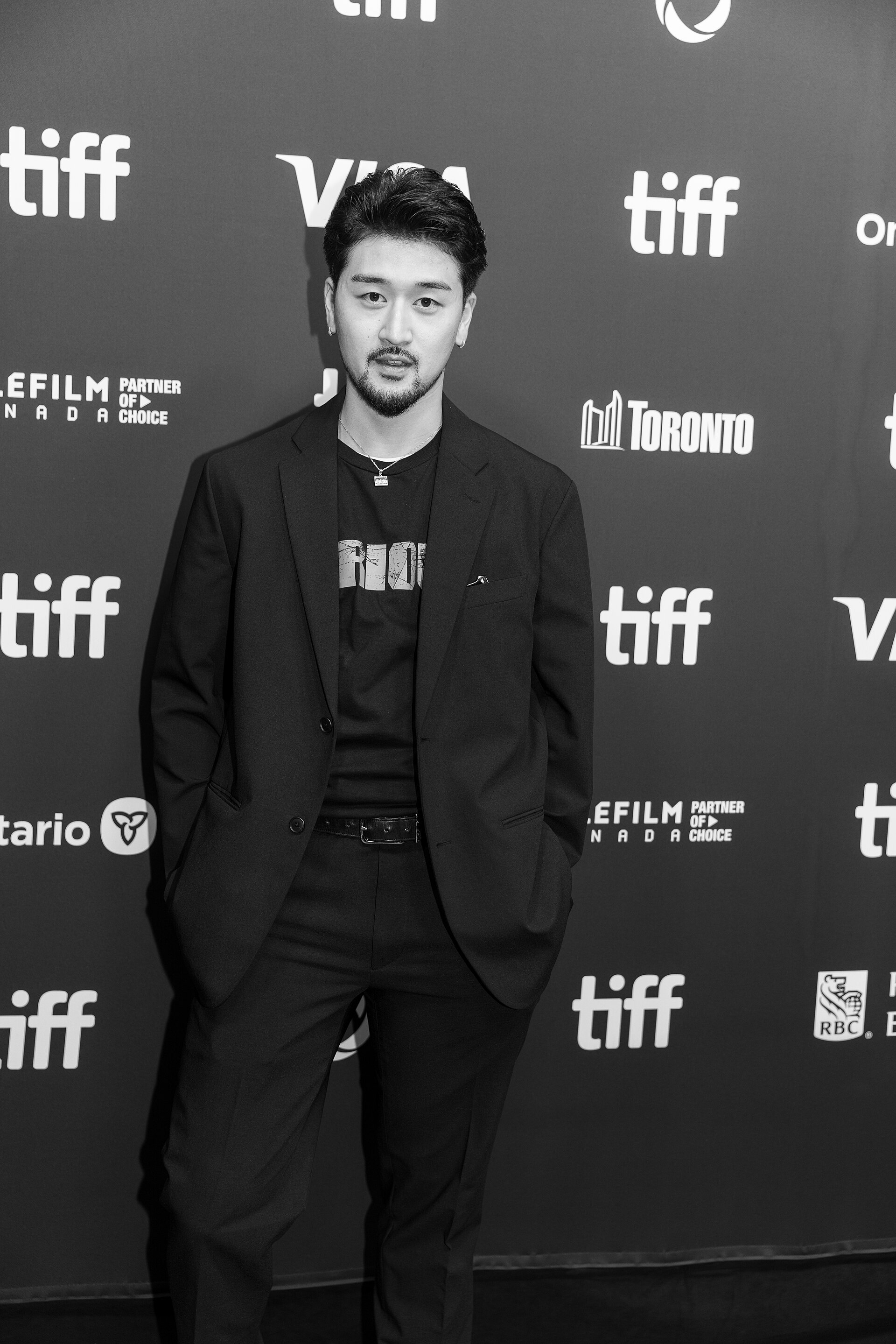 Joey Iwanaga, actor, at the 2025 Toronto International Film Festival (TIFF) for the movie The Furious.