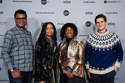 John Giwa-Amu, Olive Nwosu, Stella Nwimo, and Alex Polunin at the 2026 Sundance Film Festival for LADY.