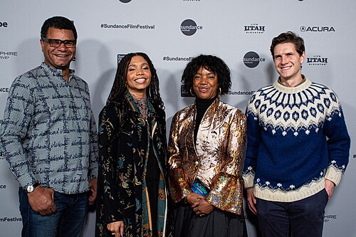 John Giwa-Amu, Olive Nwosu, Stella Nwimo, and Alex Polunin at the 2026 Sundance Film Festival for LADY.