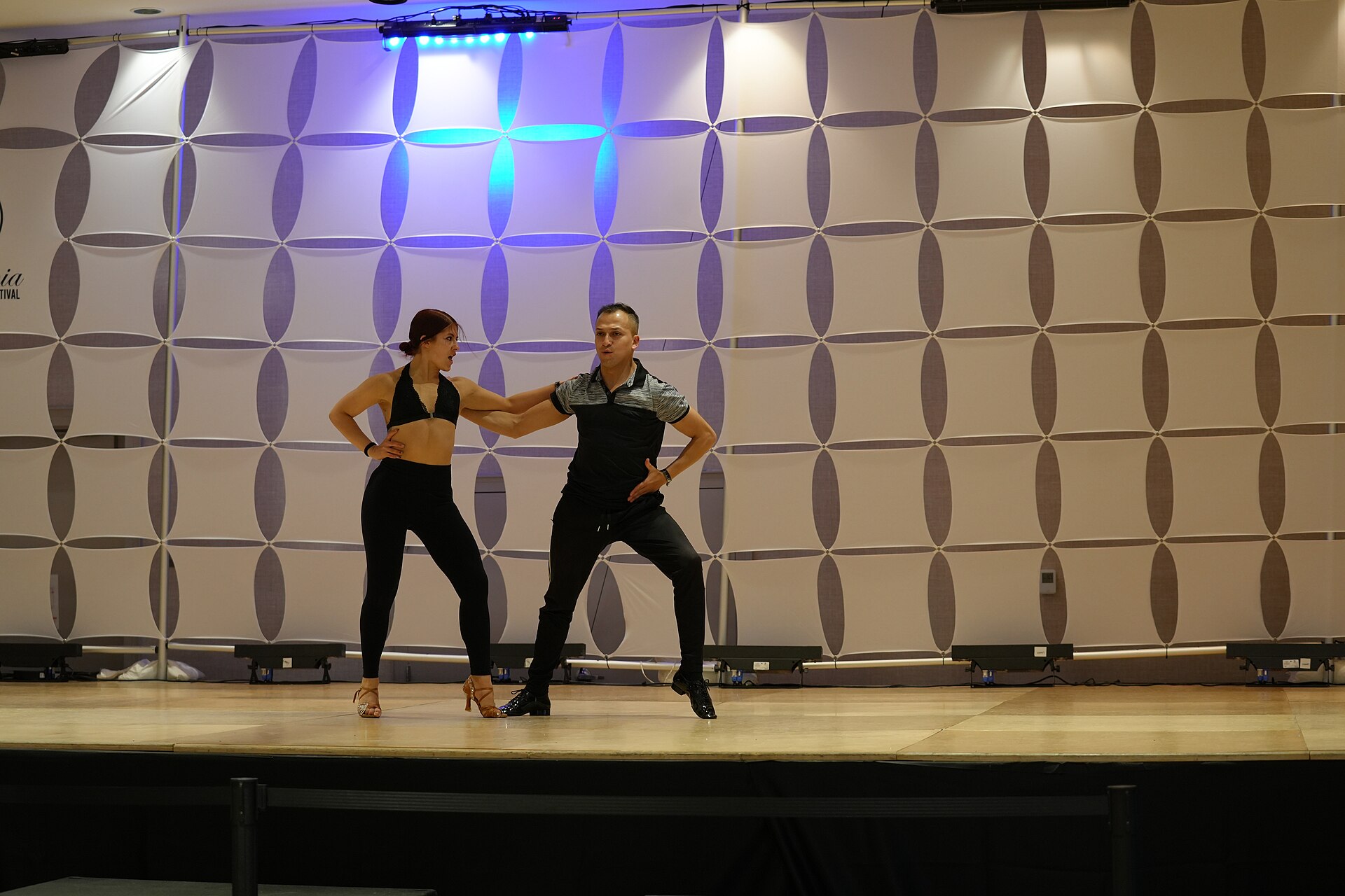 John Narvaez & Liz Rojas, Salsamania Dance Company dance artists & world salsa champions, at California Dance Festival in Sacramento, California in June 2025