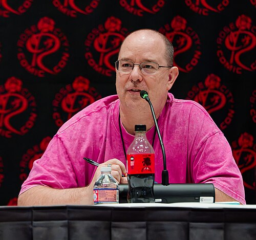John Scalzi speaking at Rose City Comic Con