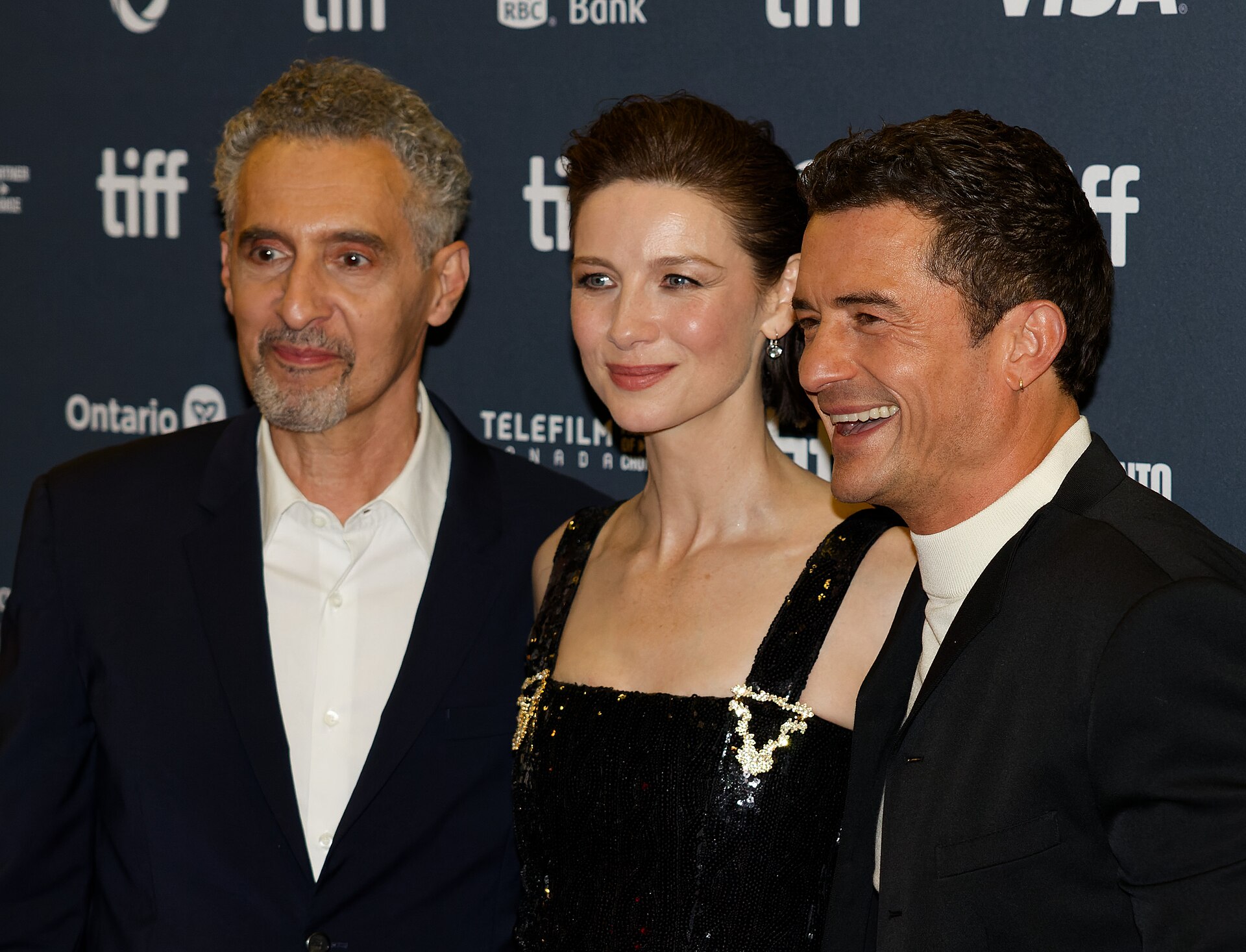 John Turturro, Caitriona Balfe, Orlando Bloom, and Sean Ellis at the 2024 Toronto International Film Festival (TIFF) for the movie The Cut.