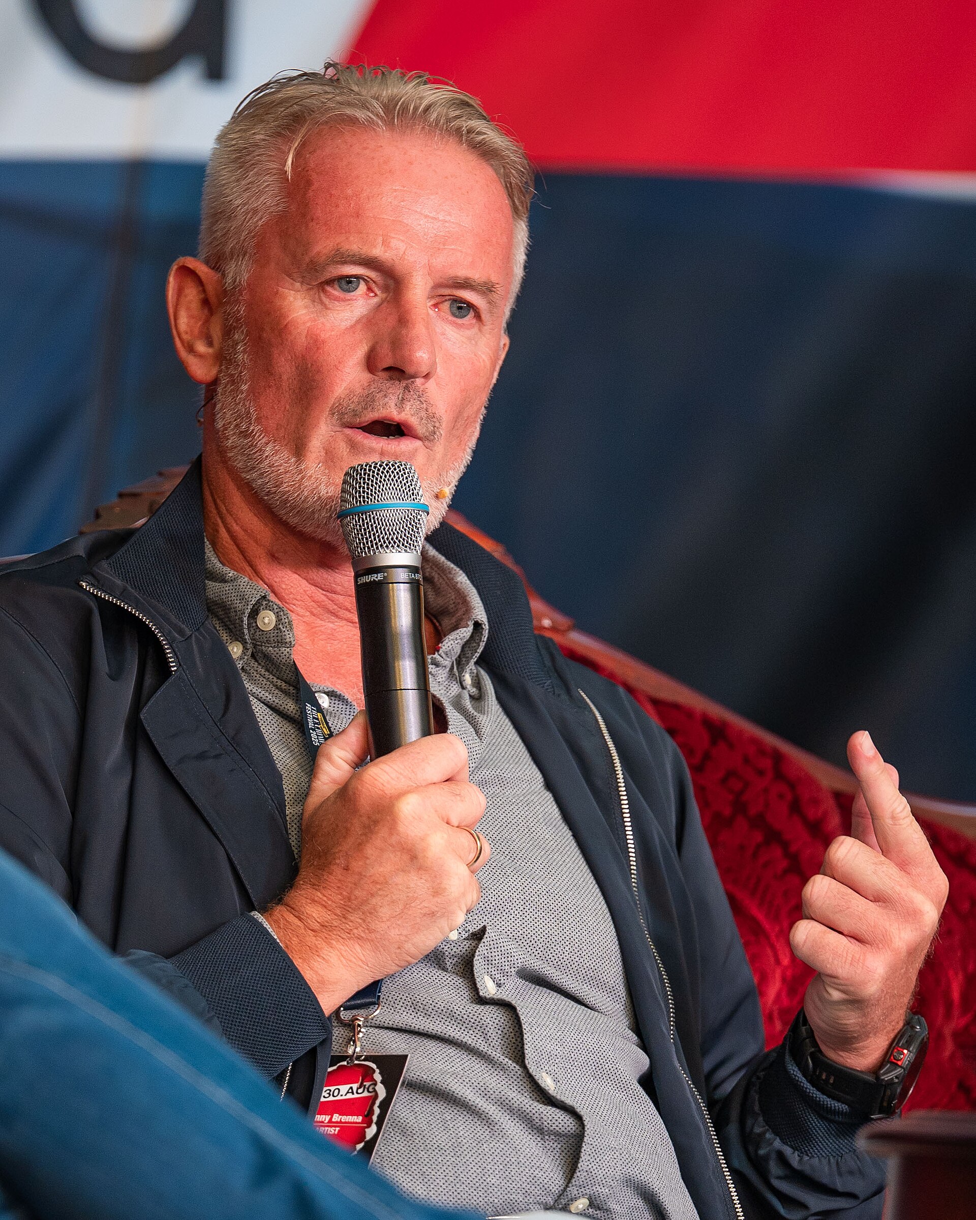 Johnny Brenna at the True Crime Festival in Arendal, Norway, 2025