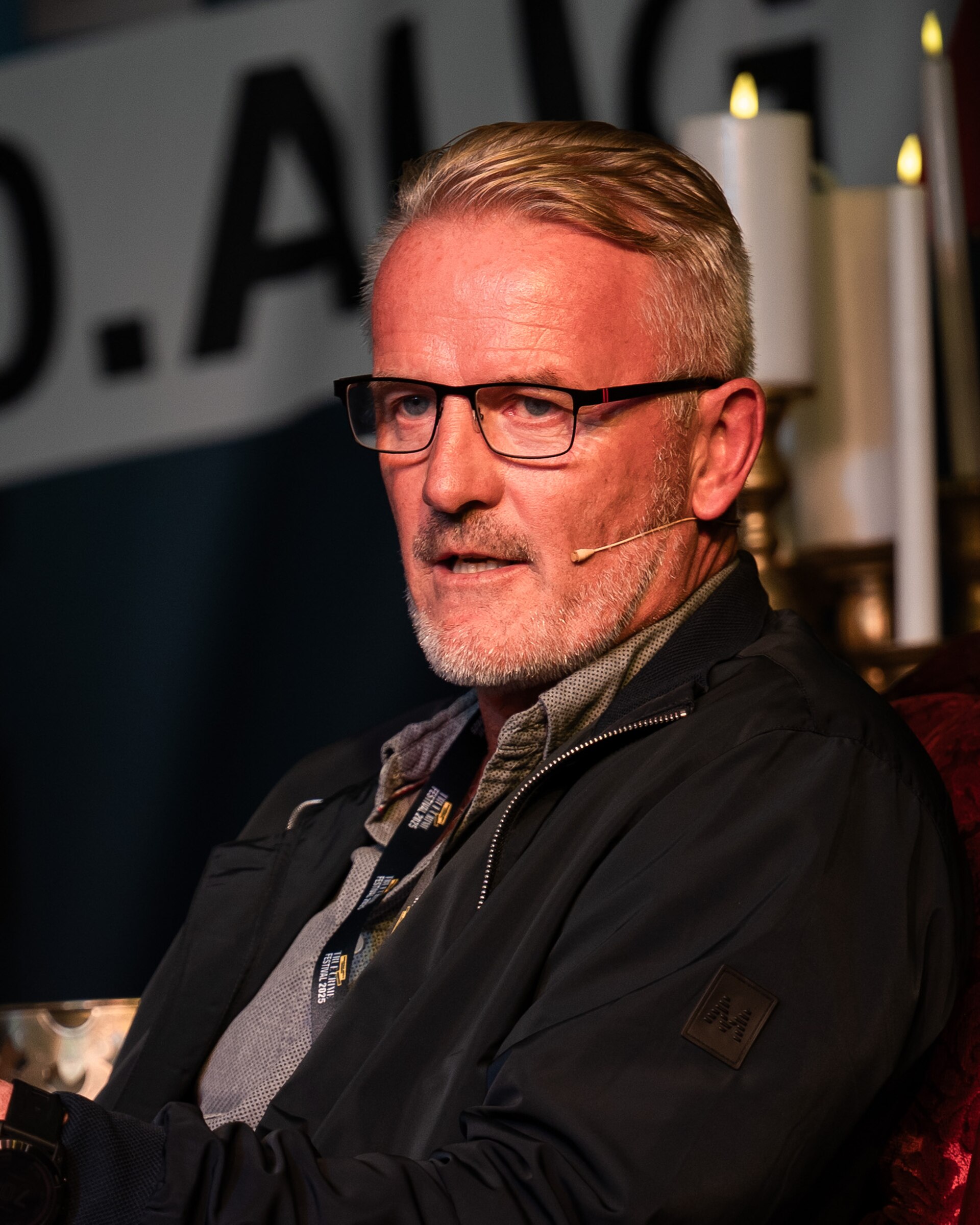 Johnny Brenna at the True Crime Festival in Arendal, Norway, 2025