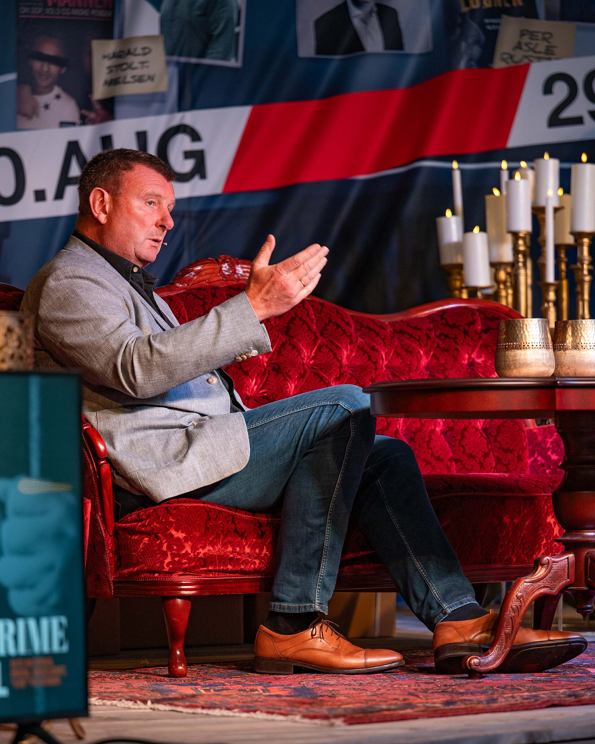 Jon Gelius at the True Crime festival in Arendal, Norway, 2025