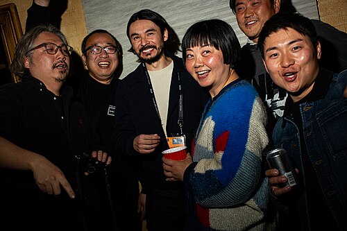Josef Kubota and Family at the Ha-chan, Shake Your Booty! After Party at the 2026 Sundance Film Festival in Park City Utah