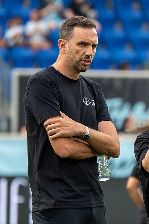 Juan Carlos Amorós during Gotham FC vs Bay FC on 6.21.25