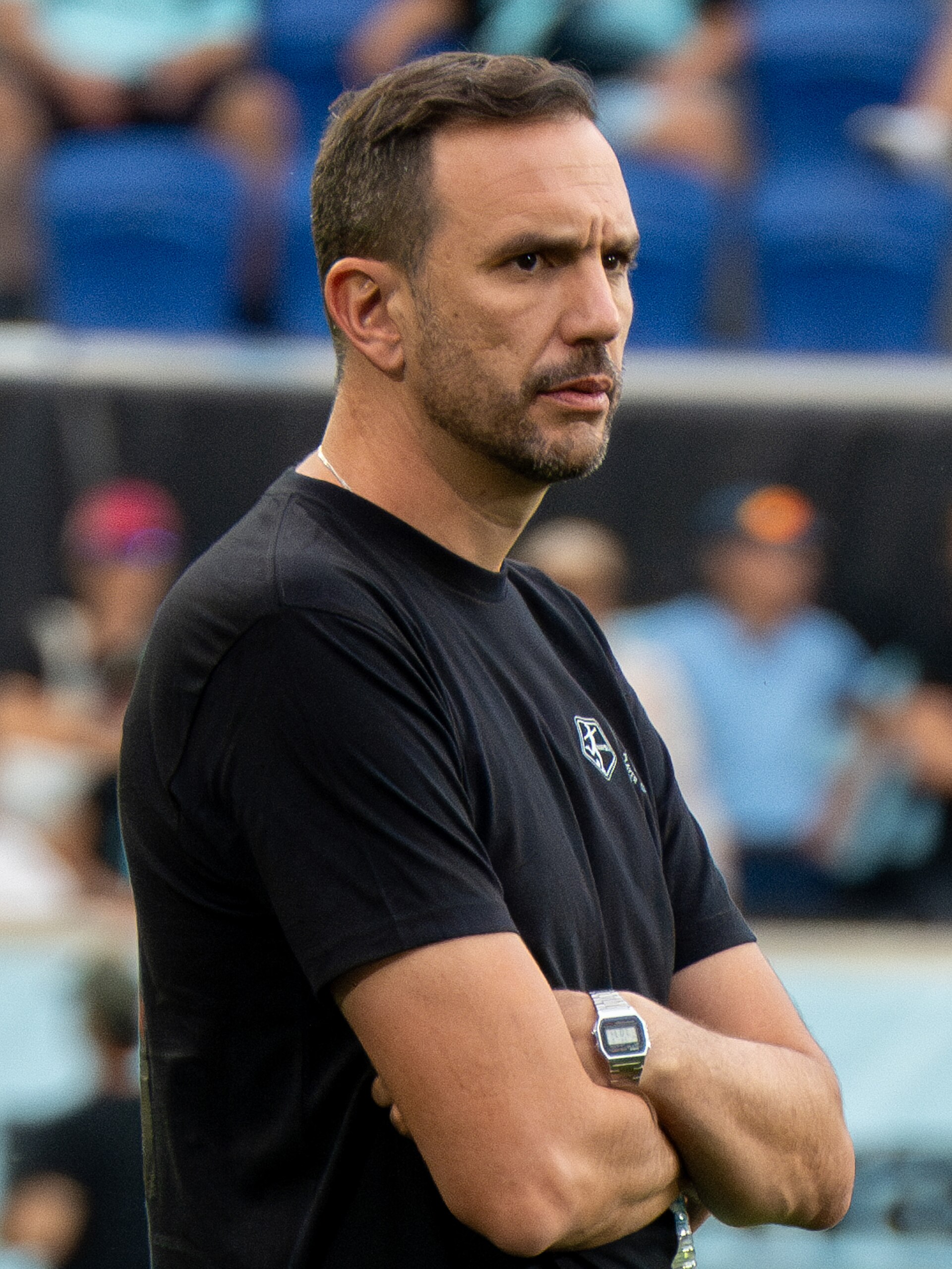 Juan Carlos Amorós during Gotham FC vs Bay FC on 6.21.25