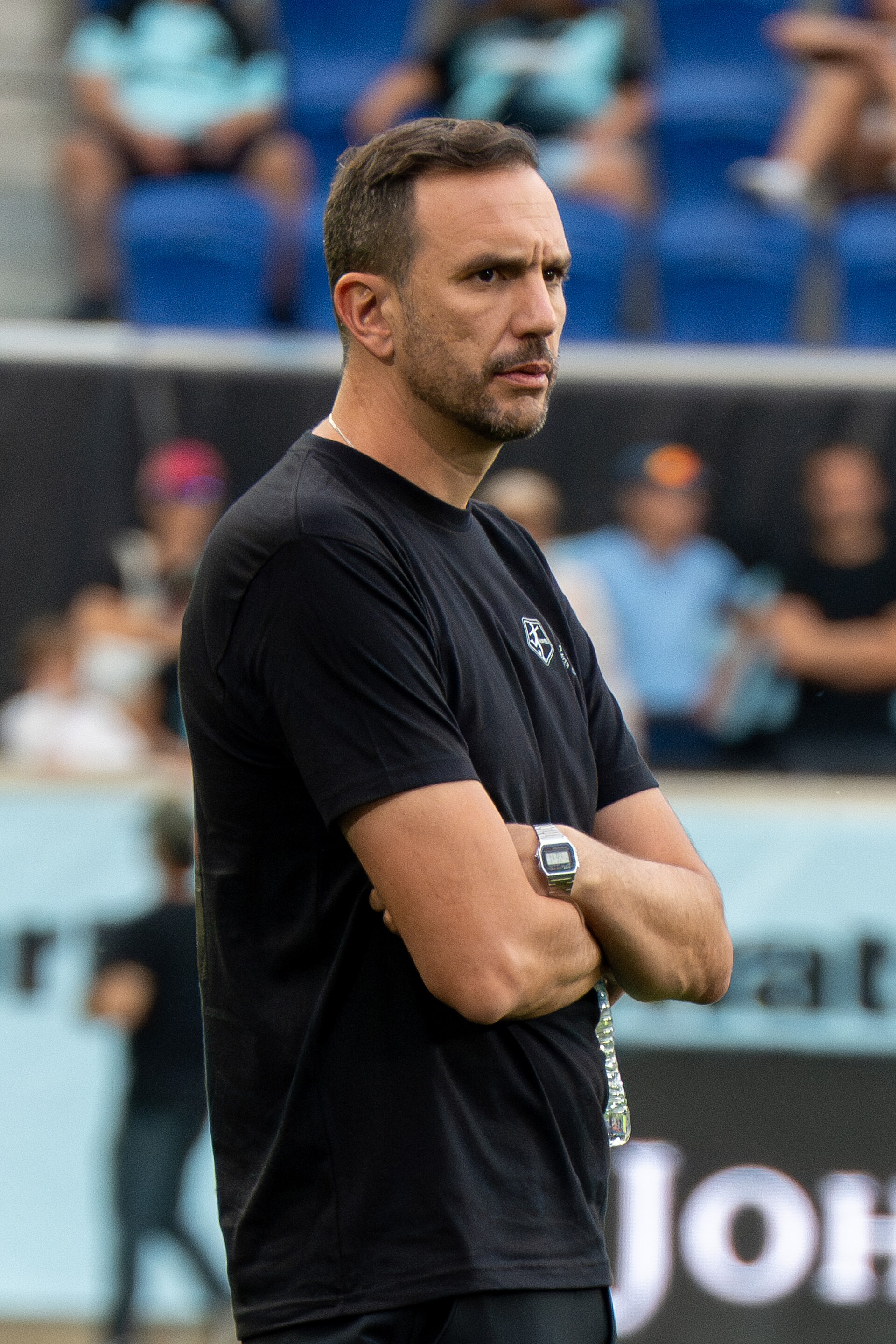 Juan Carlos Amorós during Gotham FC vs Bay FC on 6.21.25