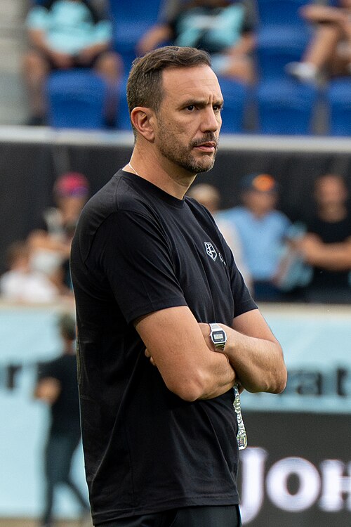 Juan Carlos Amorós during Gotham FC vs Bay FC on 6.21.25