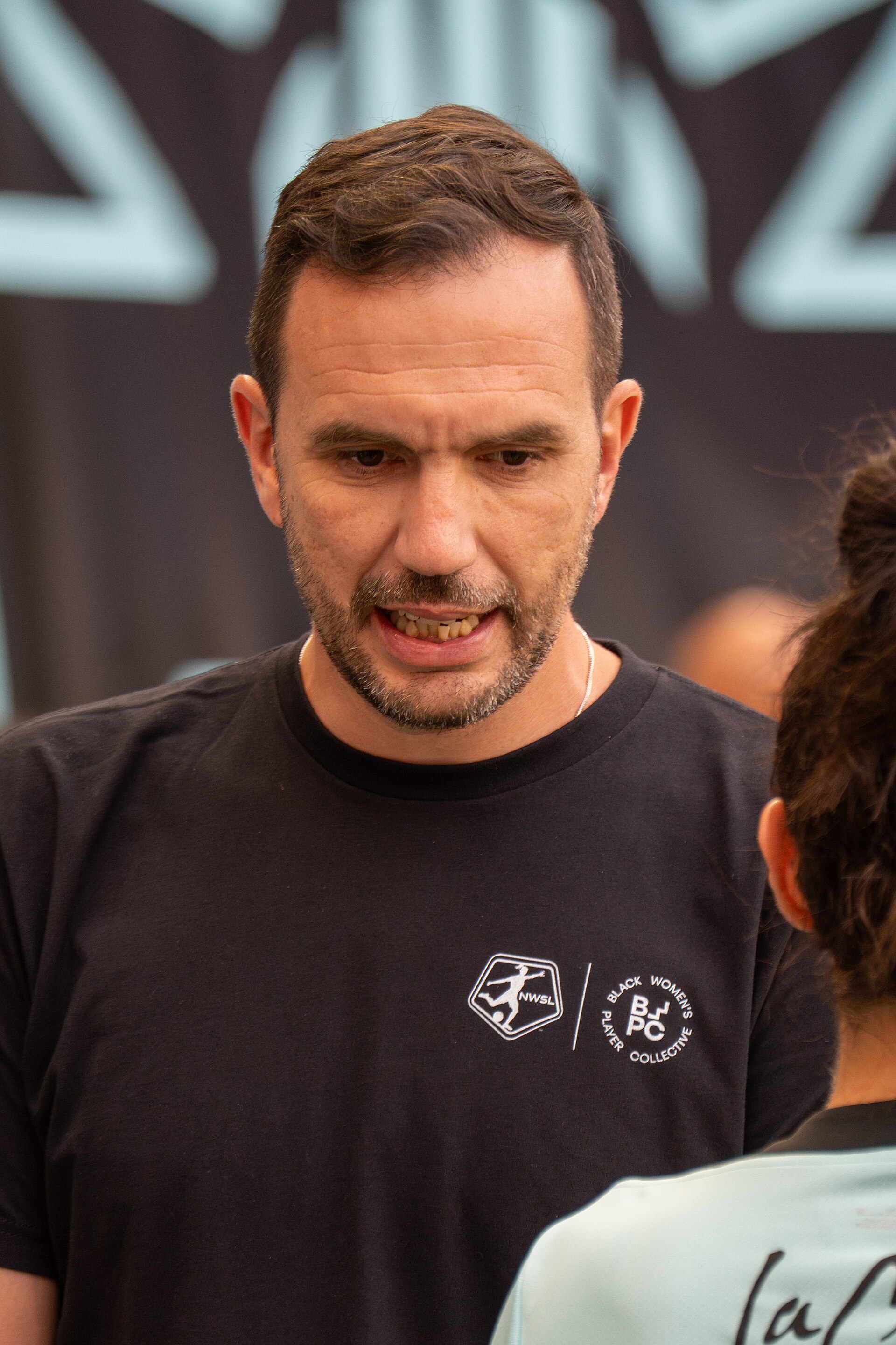 Juan Carlos Amorós during Gotham FC vs Bay FC on 6.21.25