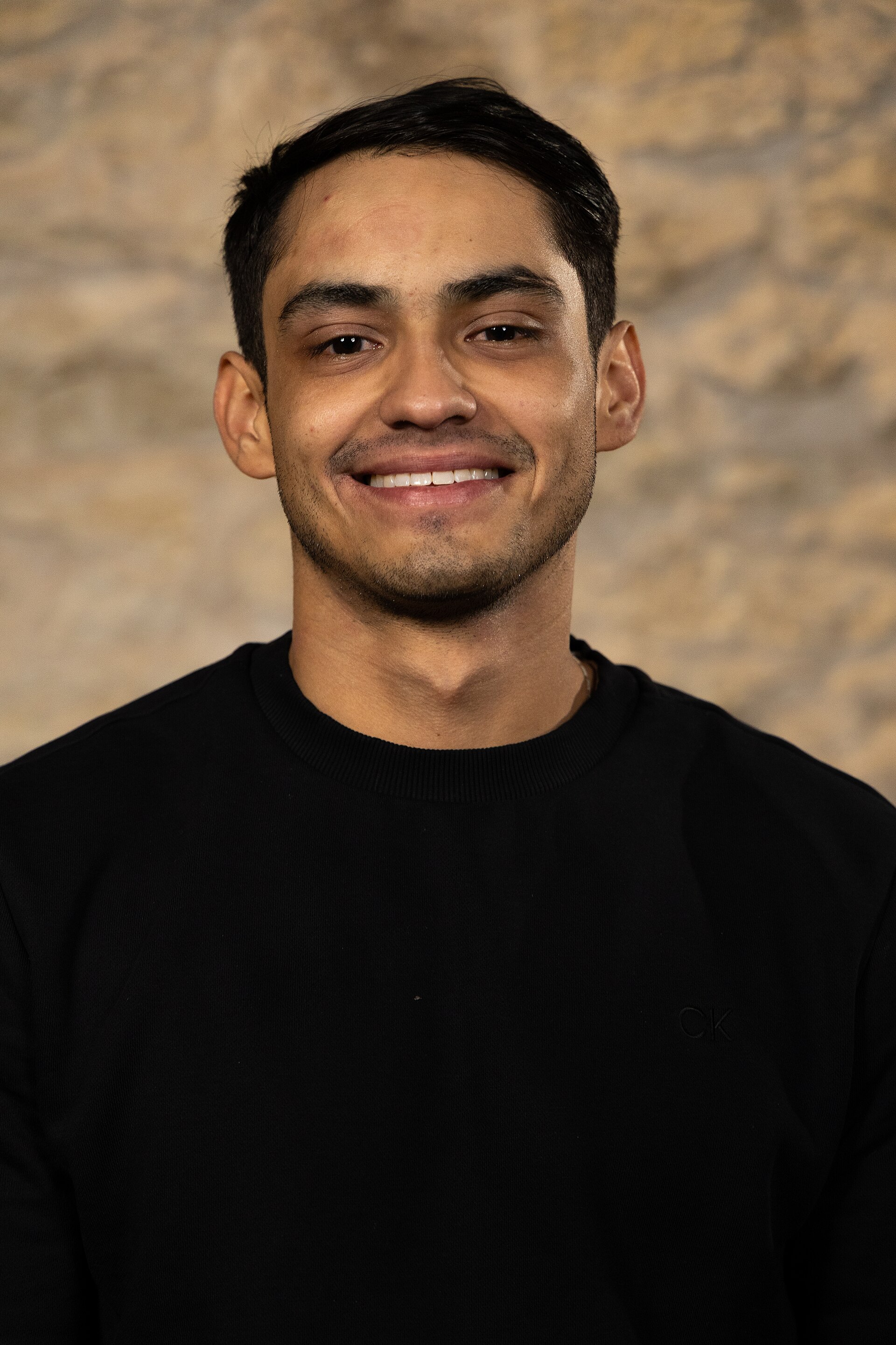 Juan Davila, paralegal, at the WikiPortraits studio at the 2025 SXSW Festival.