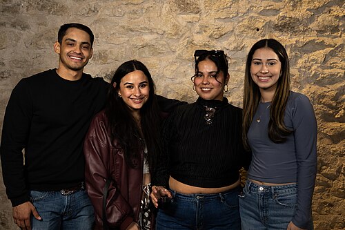 Juan Davila, Samayia Gonzales, Monse, Briana Davila at the WikiPortraits studio at the 2025 SXSW Festival.