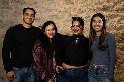 Juan Davila, Samayia Gonzales, Monse, Briana Davila at the WikiPortraits studio at the 2025 SXSW Festival.