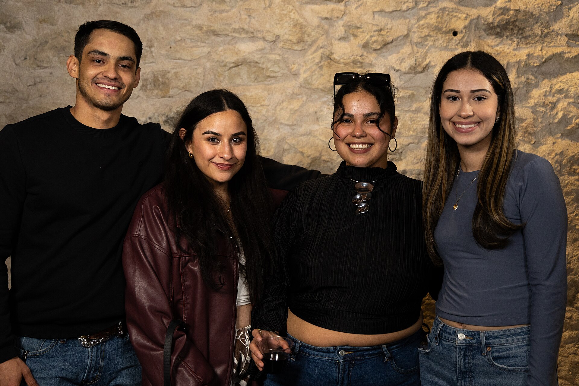 Juan Davila, Samayia Gonzales, Monse, Briana Davila at the WikiPortraits studio at the 2025 SXSW Festival.