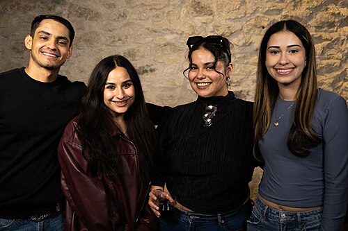 Juan Davila, Samayia Gonzales, Monse, Briana Davila at the WikiPortraits studio at the 2025 SXSW Festival.