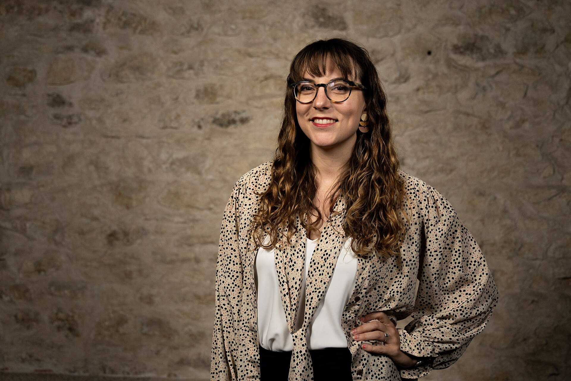 Julia Elaine Walker, Head of Production & Senior Producer, at the WikiPortraits studio at the 2025 SXSW Festival.