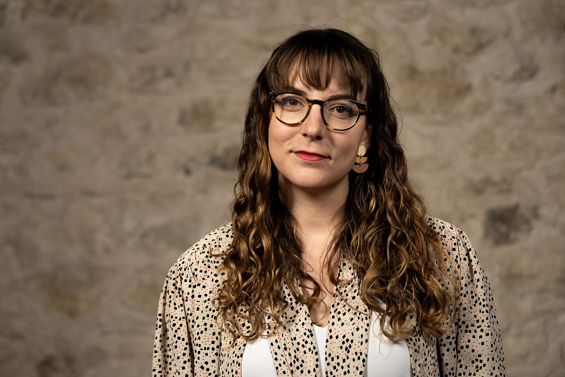 Julia Elaine Walker, Head of Production & Senior Producer, at the WikiPortraits studio at the 2025 SXSW Festival.