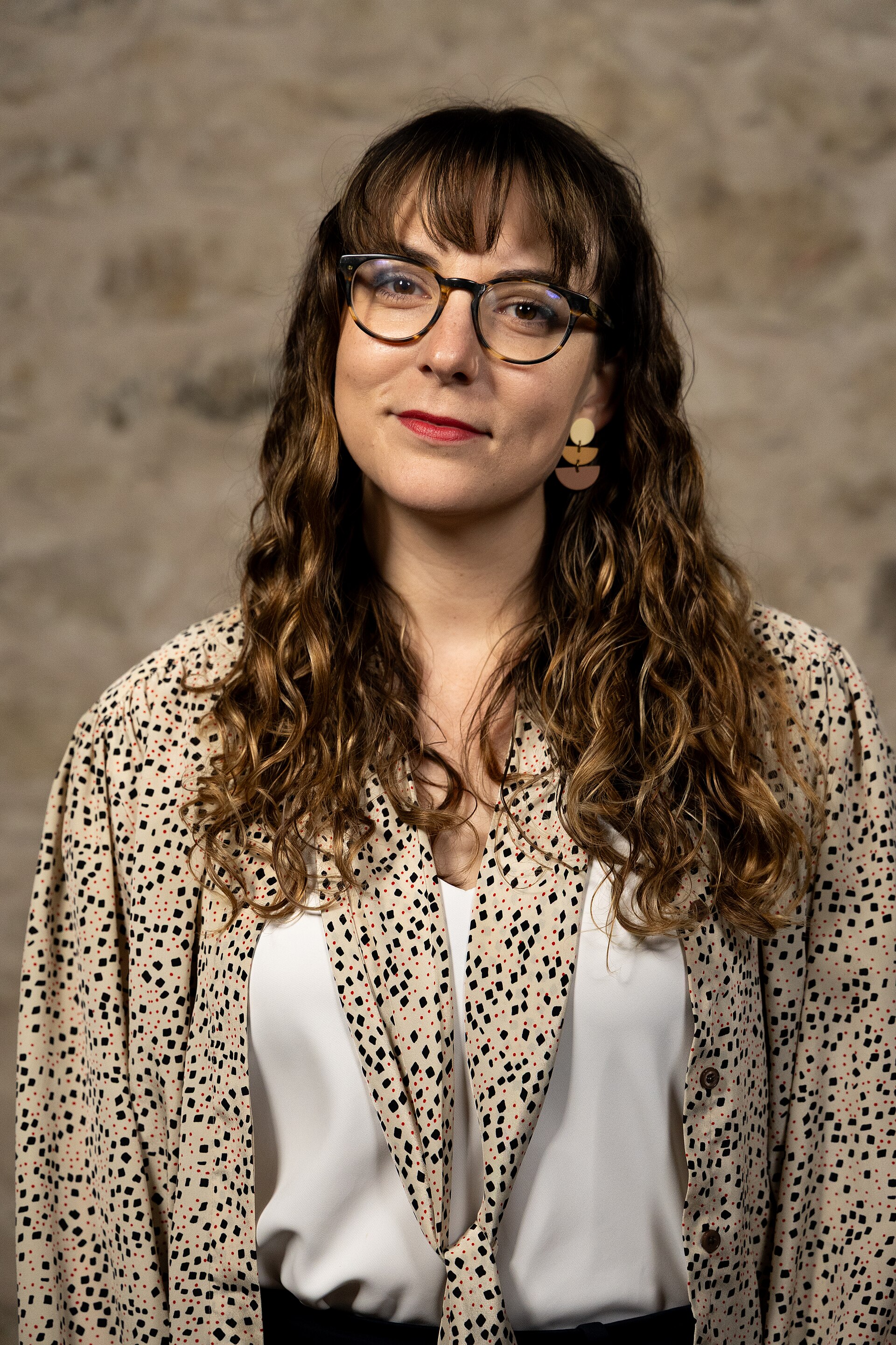 Julia Elaine Walker, Head of Production & Senior Producer, at the WikiPortraits studio at the 2025 SXSW Festival.