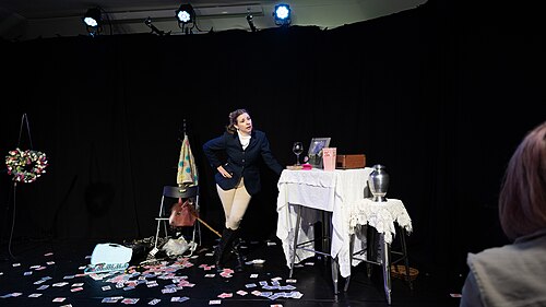 Julia Vanderveen at the 2024 Edinburgh Festival Fringe for My Grandmother’s Eyepatch