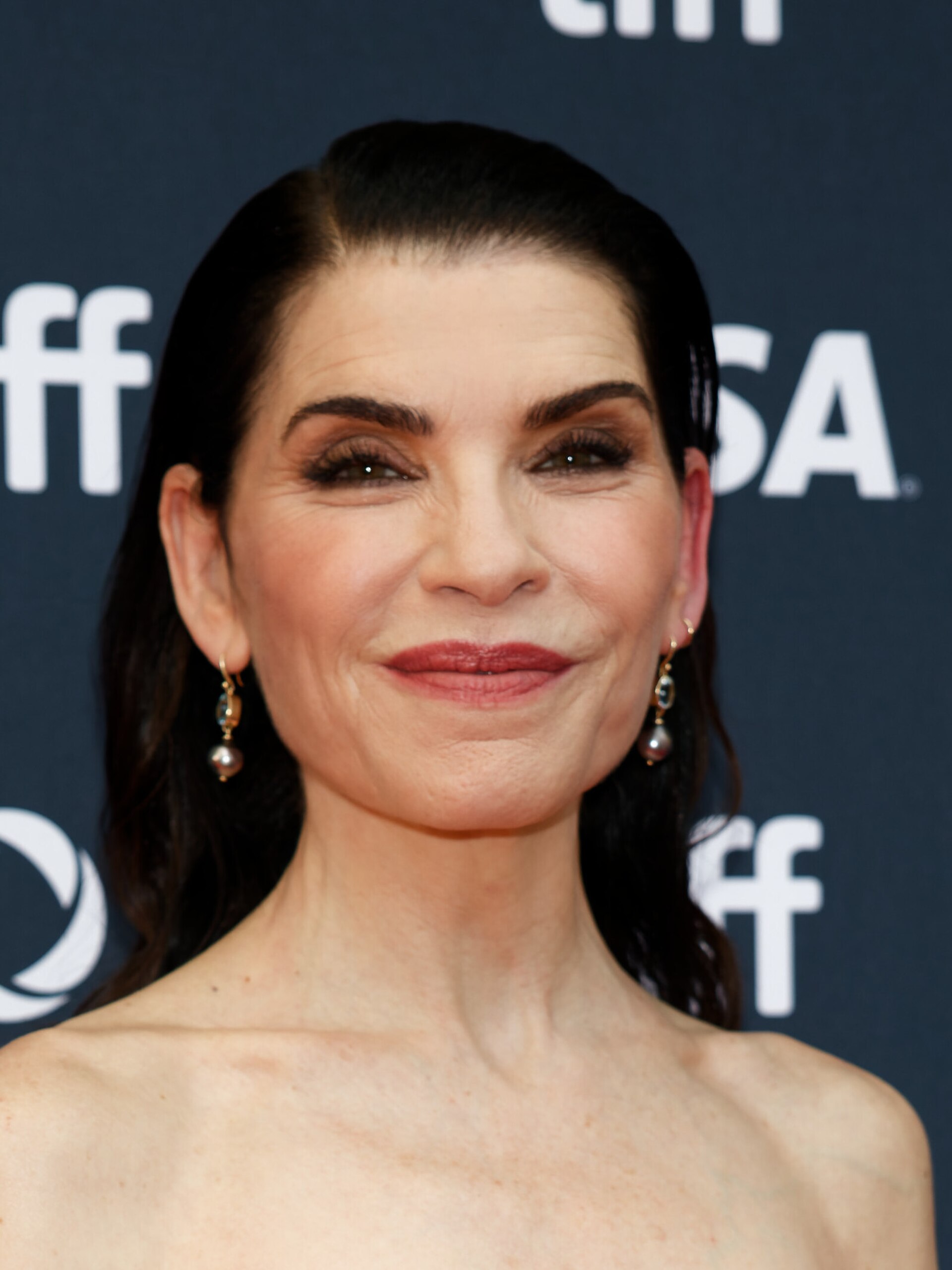 Julianna Margulies at the 2024 Toronto International Film Festival (TIFF) for the movie Millers In Marriage.