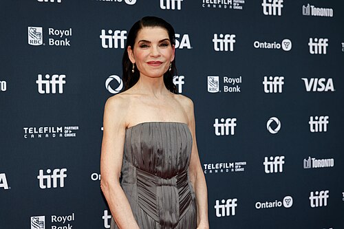 Julianna Margulies at the 2024 Toronto International Film Festival (TIFF) for the movie Millers In Marriage.