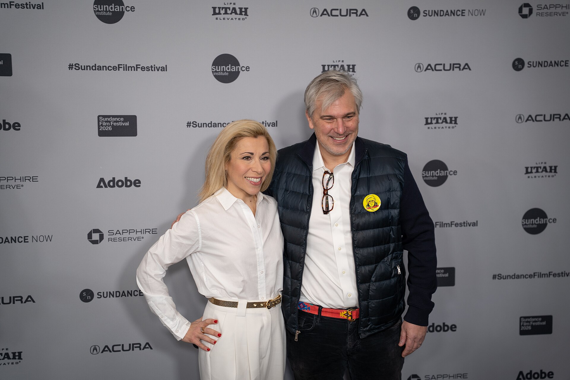 Julie Christeas and Frank Hall Green (producers) at the premiere for Run Amok at Sundance Film Festival 2026.