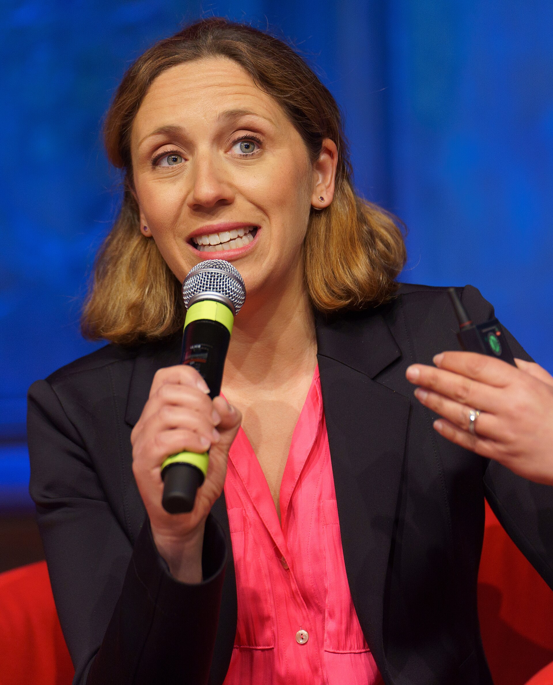 Julie Pace, Executive Editor of The Associated Press, speaking at the International Journalism Festival 2024 in Perugia, Italy on a panel called AI Showcase.