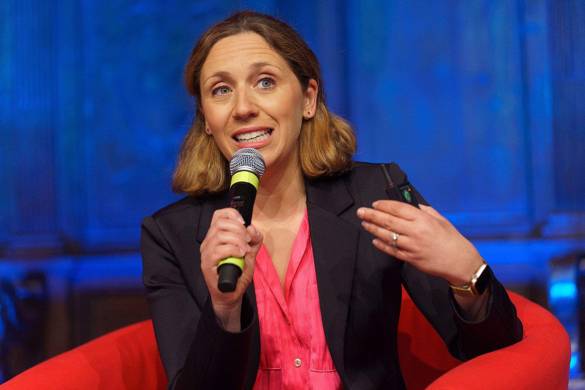 Julie Pace, Executive Editor of The Associated Press, speaking at the International Journalism Festival 2024 in Perugia, Italy on a panel called AI Showcase.