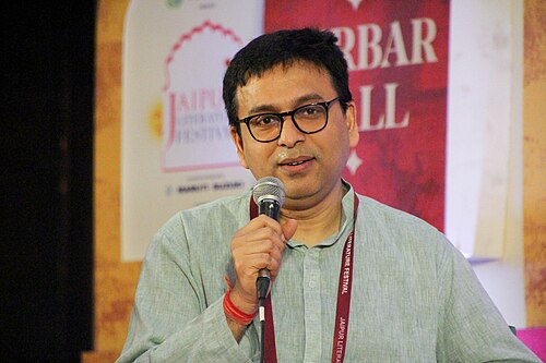 Kallol Bhattacherjee, journalist and author, at the 2025 Jaipur Literature Festival in Jaipur, India.
