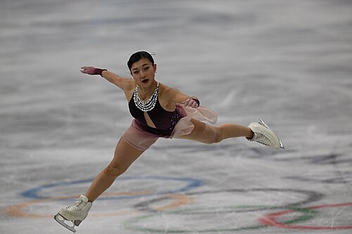 MILAN, ITALY - 19 FEBRUARY 2026: Kaori SAKAMOTO of Japan competes during the Figure Skating Women Single Skating Free Skating at the Olympic Winter Games Milano Cortina 2026 Milano Ice Skating Arena on February 19, 2026 in Milan, Italy