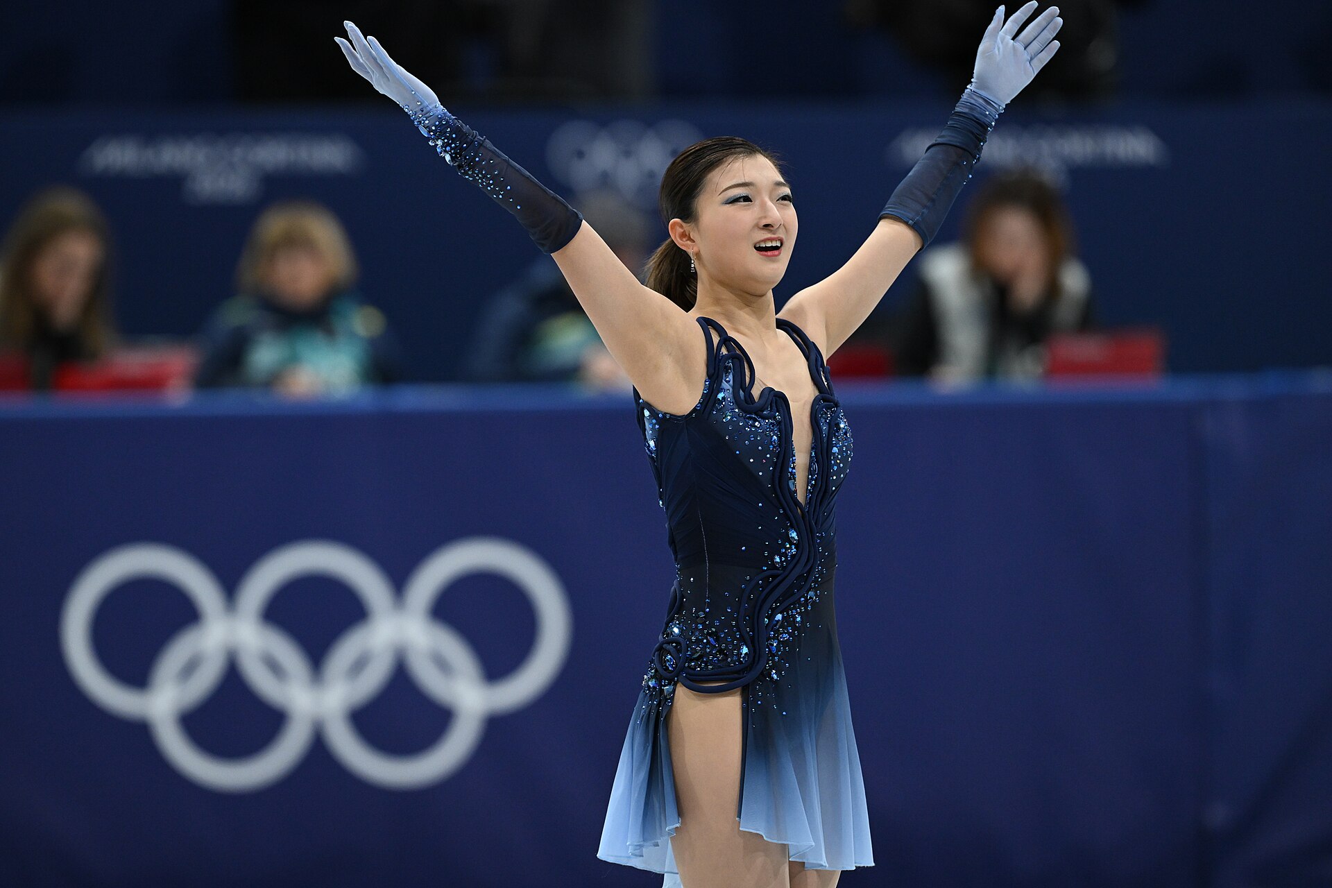 MILAN, ITALY - 06 FEBRUARY 2026: Kaori Sakamoto of Japan compete during the Figure Skating Team Event Women Single Skating Short Program at the Olympic Winter Games Milano Cortina 2026  Milano Ice Skating Arena on February 06, 2026 in ,