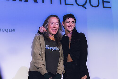 Karyn Kusama and Kristen Stewart at a Q&A for The Chronology of Water
