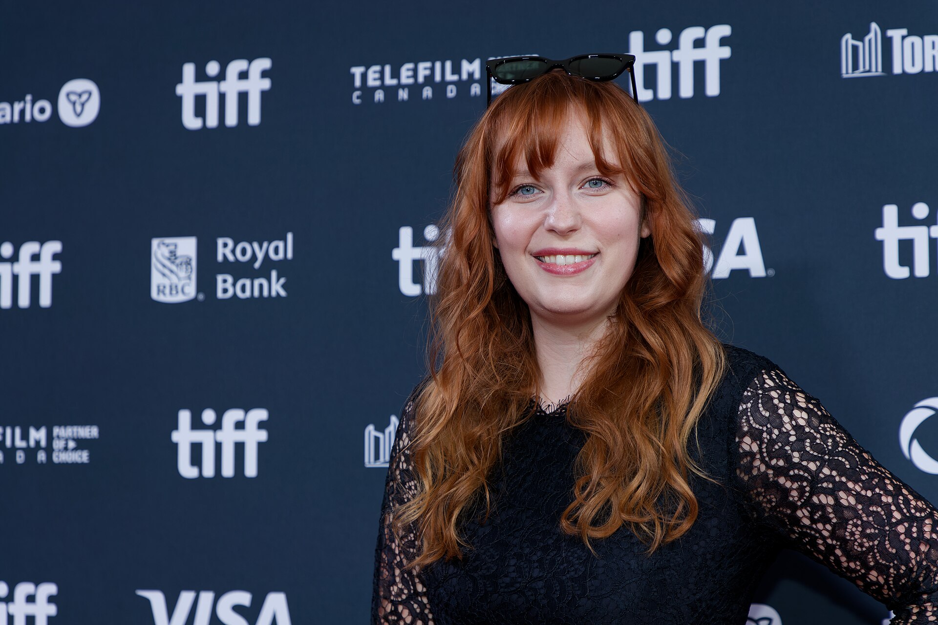 Kat Delby at the 2024 Toronto International Film Festival (TIFF) for the movie Takin' Care of Business.