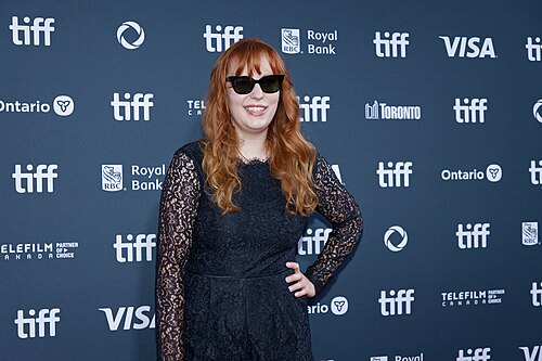 Kat Delby at the 2024 Toronto International Film Festival (TIFF) for the movie Takin' Care of Business.