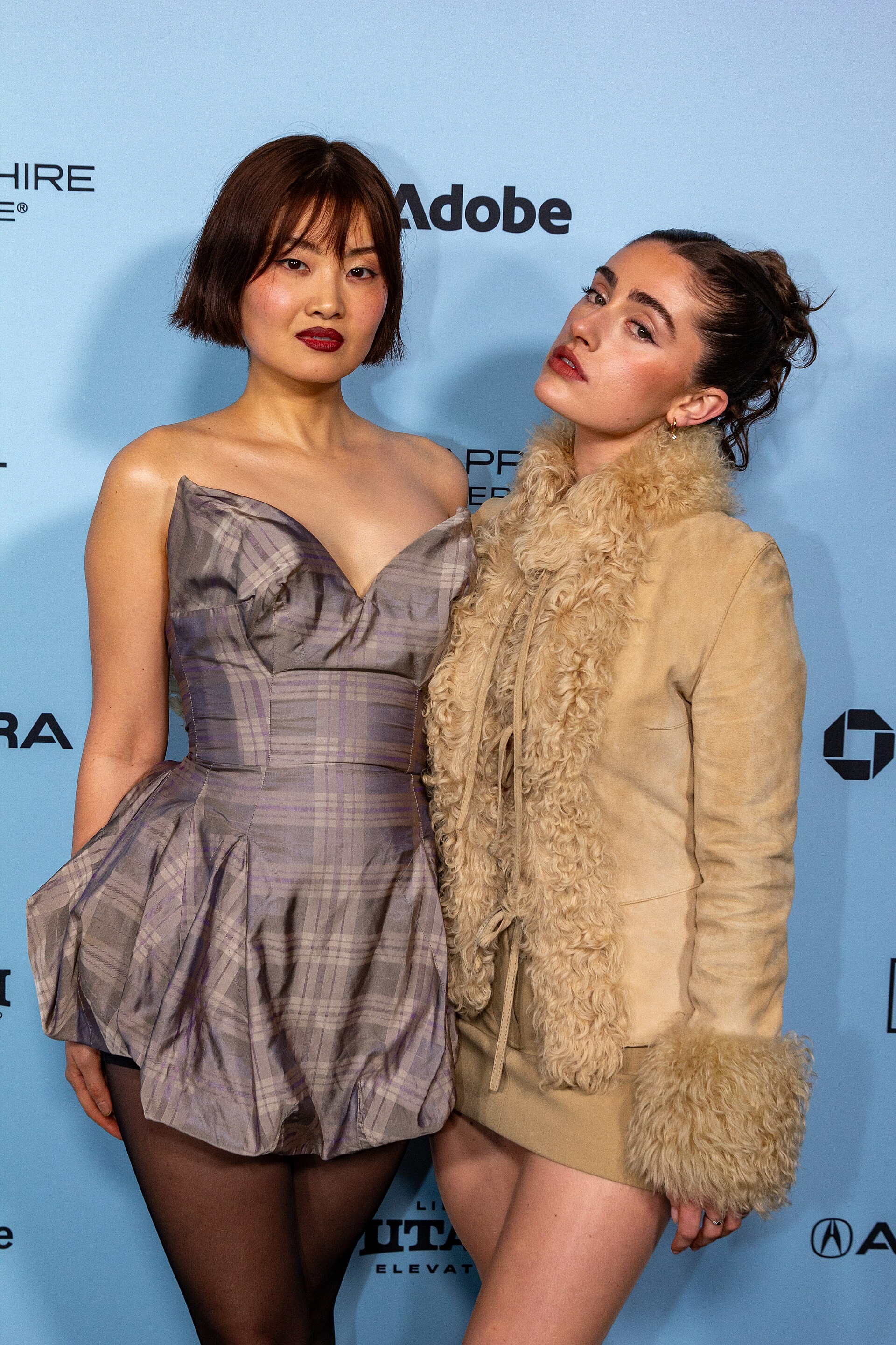 Katarina Zhu and Rachel Sennott at the 2025 Sundance Film Festival for the movie Bunnylovr.