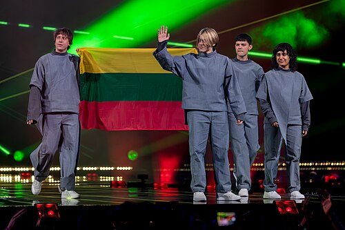 Katarsis, representing Lithuania, performing at Eurovision 2025 in Basel, Switzerland.