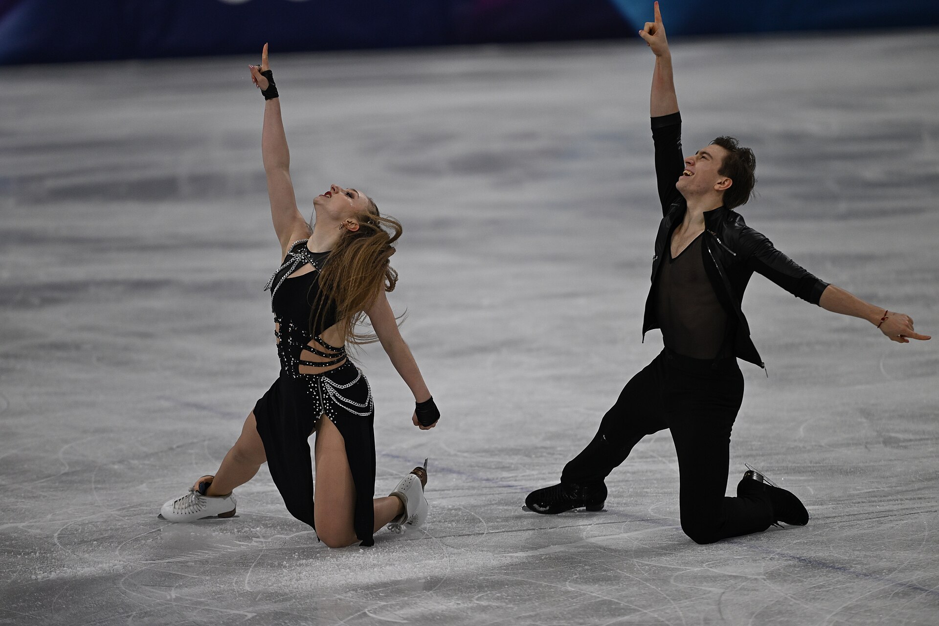 MILAN, ITALY - 09 FEBRUARY 2026: Katerina Mrazkova and Daniel Mrazek of Czech Republic compete during the Figureskating ice dance rhythm dance at the Olympic Winter Games Milano Cortina 2026 Milano Ice Skating Arena on February 09, 2026 in Milan, Italy